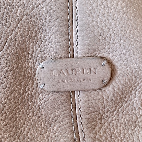 Lauren Ralph Lauren “Indian Cove” Leather Hobo Bag in Sandstorm Beige Leather - Picture 9 of 16